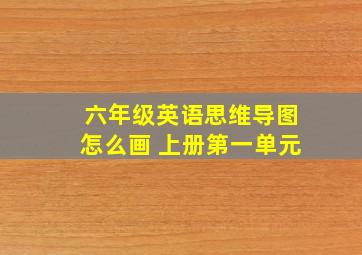 六年级英语思维导图怎么画 上册第一单元